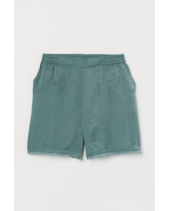 H&M Lyocell-blend Shorts Turquoise