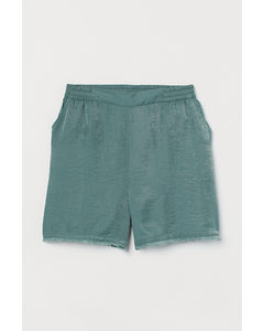 Lyocell-blend Shorts Turquoise
