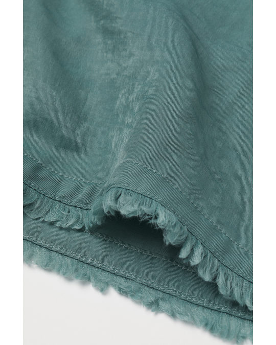H&M Lyocell-blend Shorts Turquoise