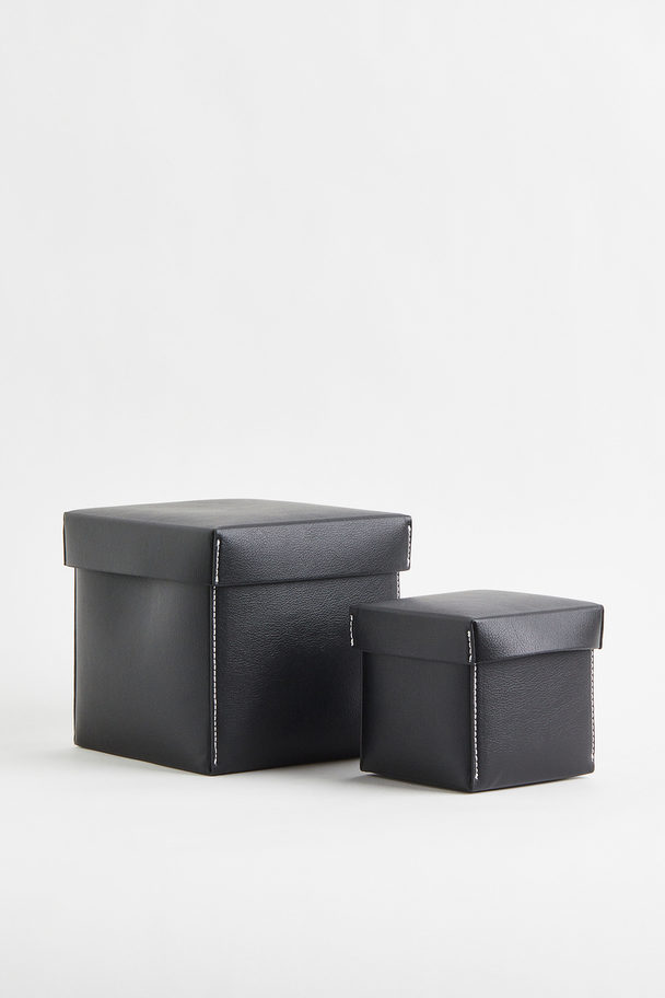H&M HOME 2-pack Storage Boxes Black