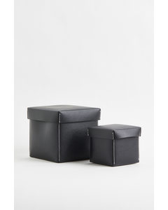 2-pack Storage Boxes Black