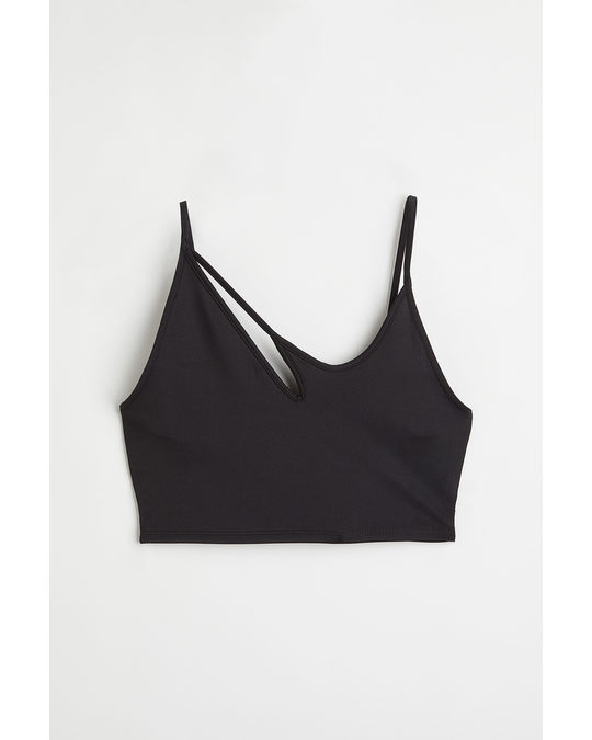 H&M Cropped Cut-out Top Black