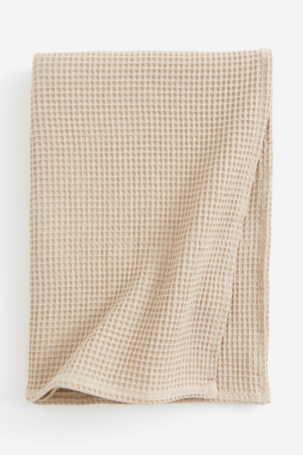 H&M HOME Waffled Cotton Blanket Beige