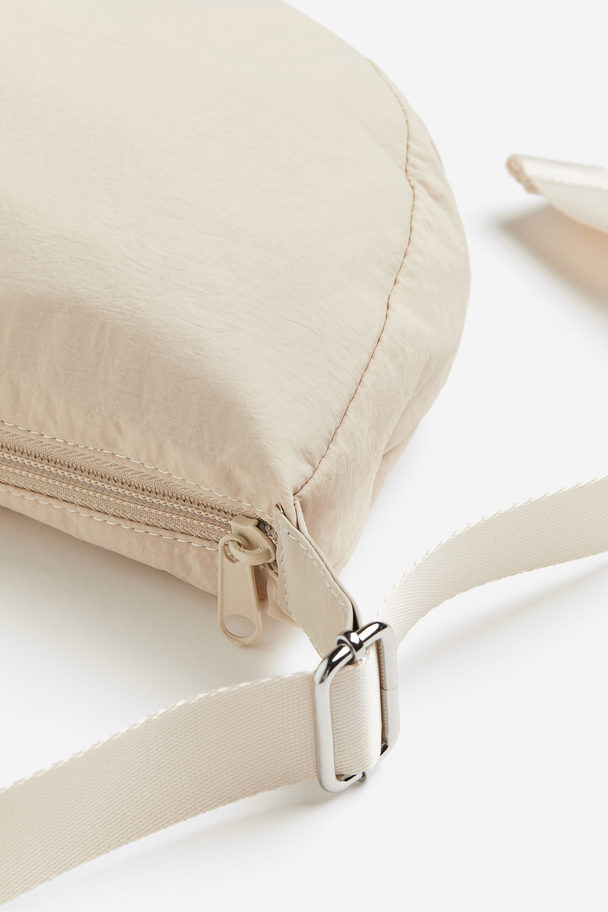 H&M Nylon Shoulder Bag Light Beige