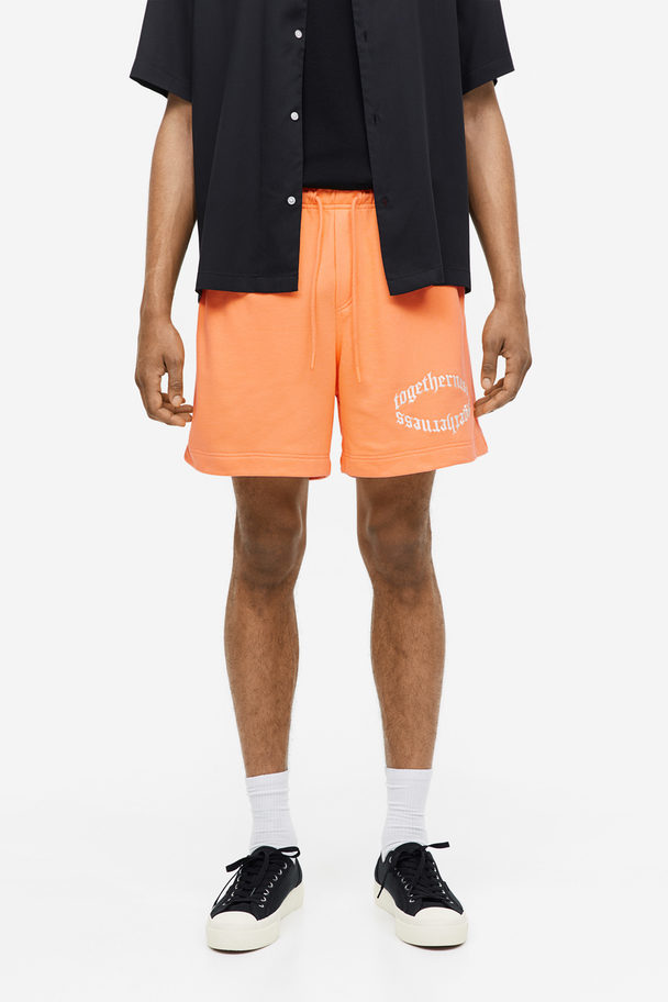 H&M Regular Fit Sweatshorts Orange/togetherness