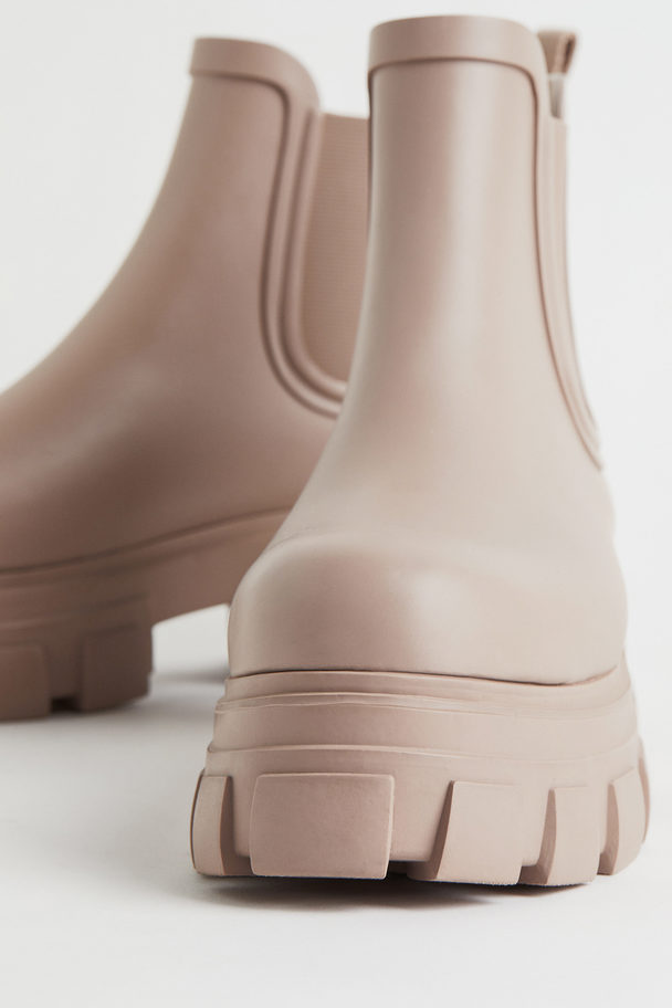 H&M Chunky Rubber Boots Greige