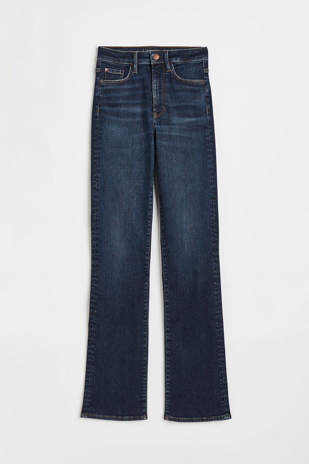 H&M True To You Bootcut High Jeans Donker Denimblauw