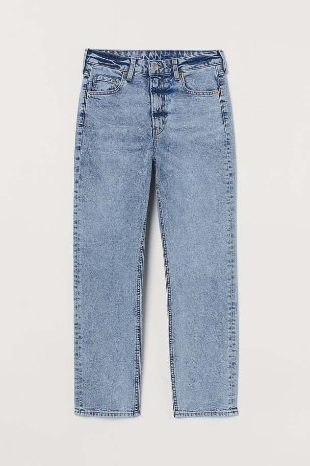 H&M Vintage Slim High Ankle Jeans Light Denim Blue