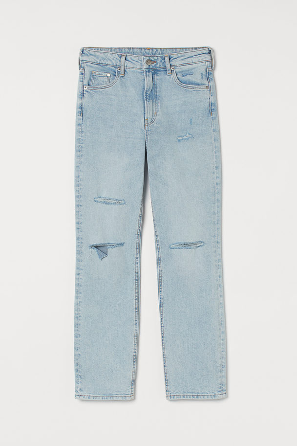 H&M Vintage Slim High Ankle Jeans Hellblau