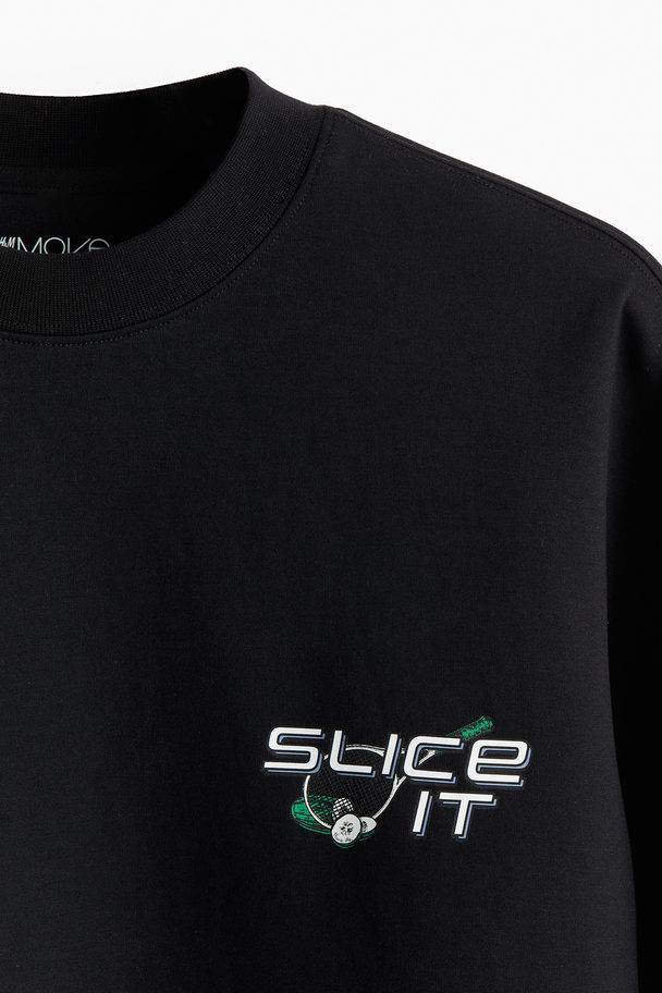 H&M Drymove™ Sports Sweatshirt Black/slice It