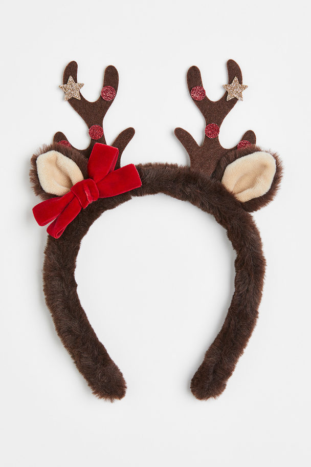 H&M Antler Alice Band Brown/reindeer