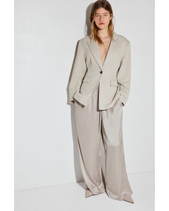 Wide Pull-on Trousers Light Beige