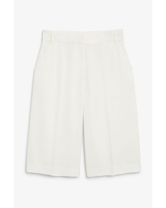 Monki Culotte Shorts White