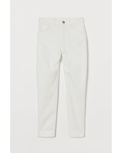 Relaxed High Ankle Jeans Natural White