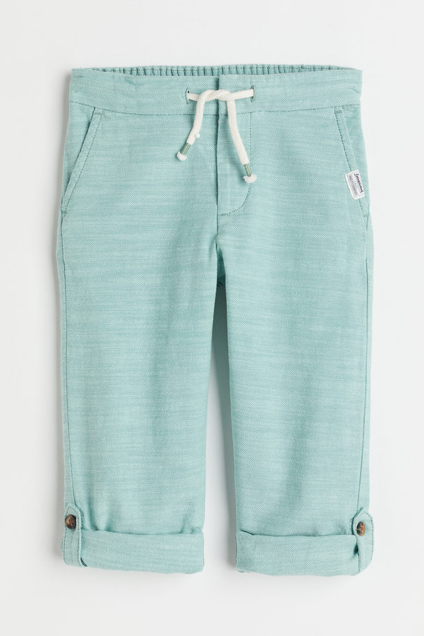 H&M Straight Fit Trousers Mint Green