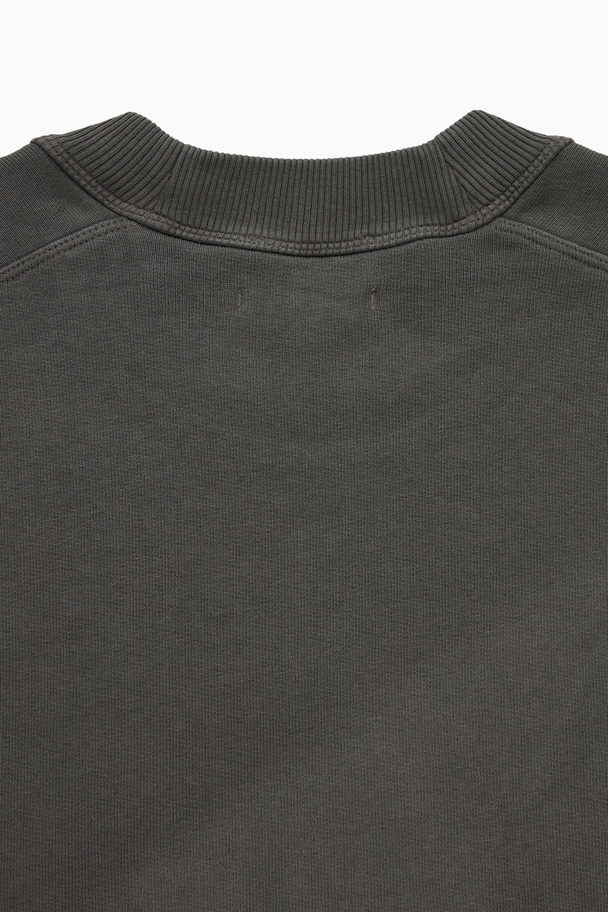 COS Relaxed-fit Mock-neck Sweatshirt Black