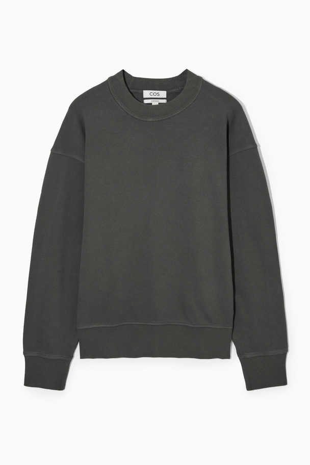 COS Relaxed-fit Mock-neck Sweatshirt Black