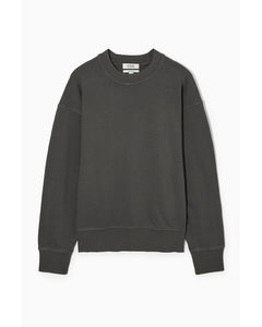 Relaxed-fit Mock-neck Sweatshirt Black