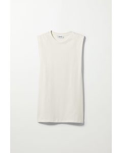 Loose Sleeveless T-shirt Off-white