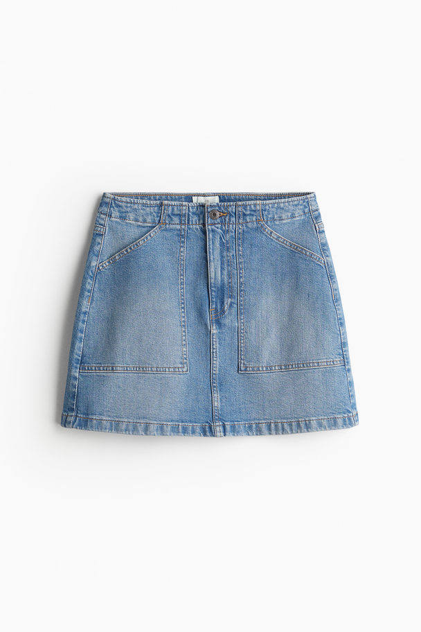 H&M Jeansrock in A-Linie Denimblau