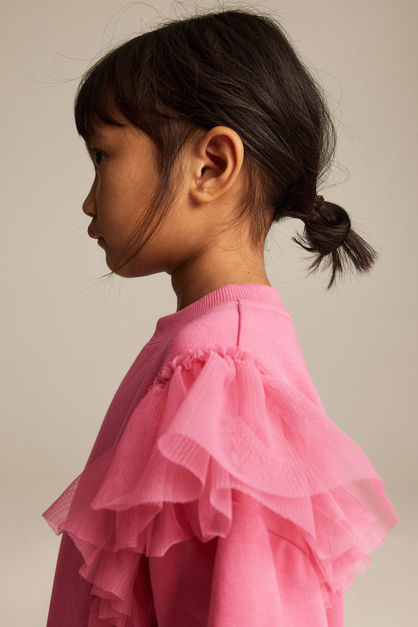H&M 2-delt Sæt Med Tryk Rosa/sort