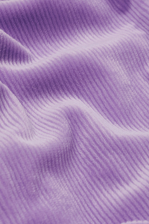 H&M Ribbed Velour Leggings Purple