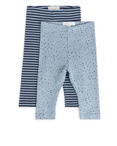 Jersey-leggings 2-delt Sæt Støvet Blå/mørkeblå