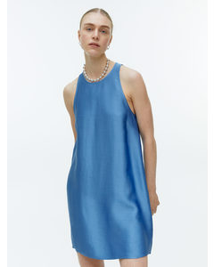 Rechte Mini-jurk Blauw