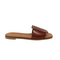 Trivia Light Brown Leather Flat Sandal