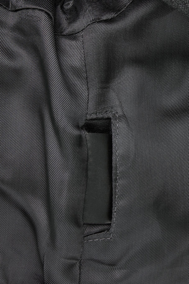 COS Deconstructed Cropped Wool Blazer Dark Grey