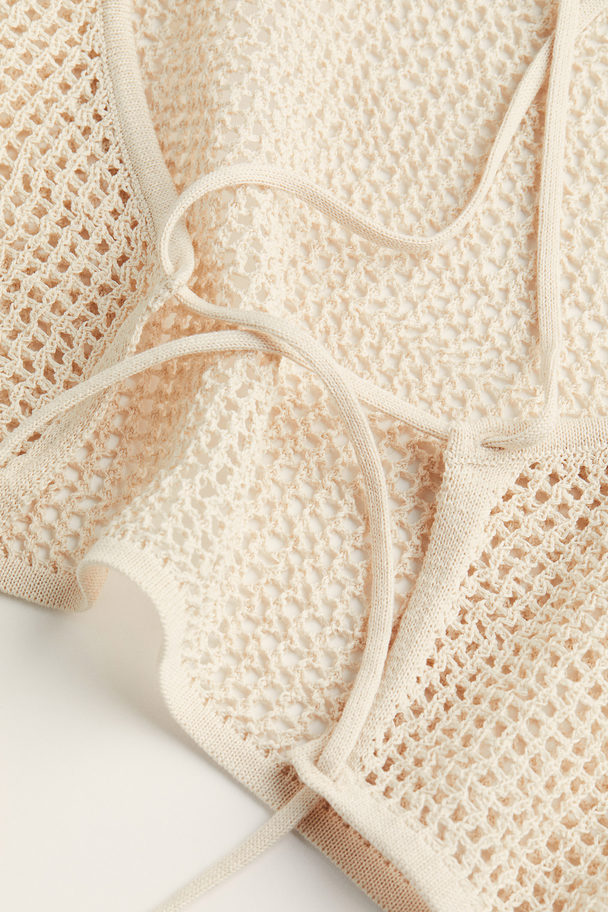 H&M Crochet-look Beach Top Light Beige