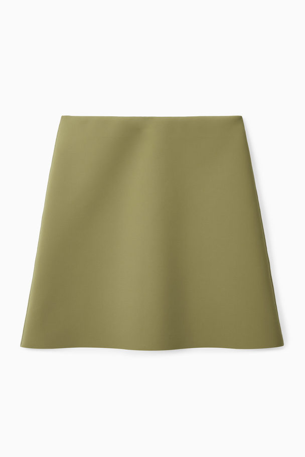 COS Scuba Mini Skirt Khaki