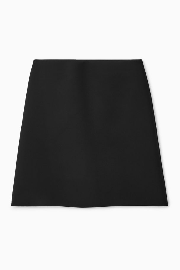 COS Scuba Mini Skirt Black