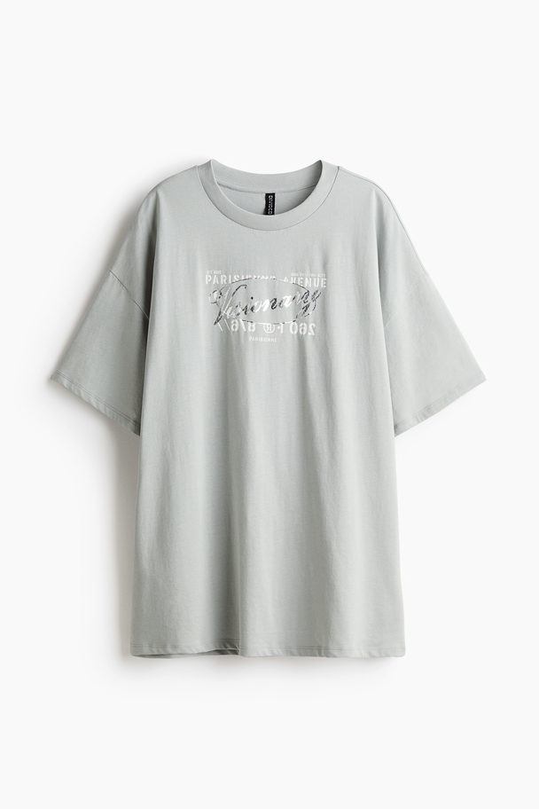 H&M Oversized T-Shirt mit Motivdetail