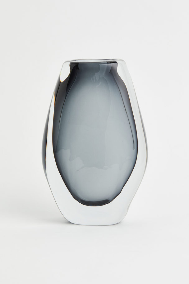 H&M HOME Classic Glass Vase Dark Grey