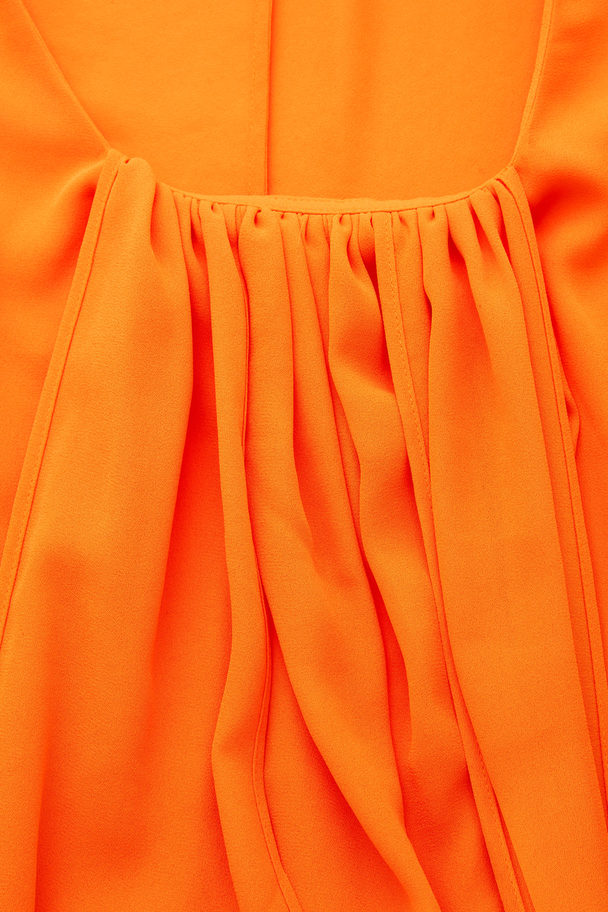COS Dolman-sleeve Maxi Scarf Dress Orange