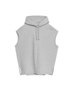 Hooded Sweatshirt Vest Grey Melange