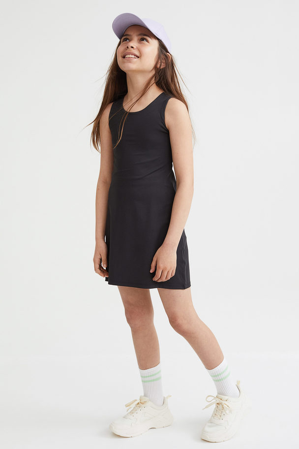 H&M Sports Dress With Cycling Shorts Black