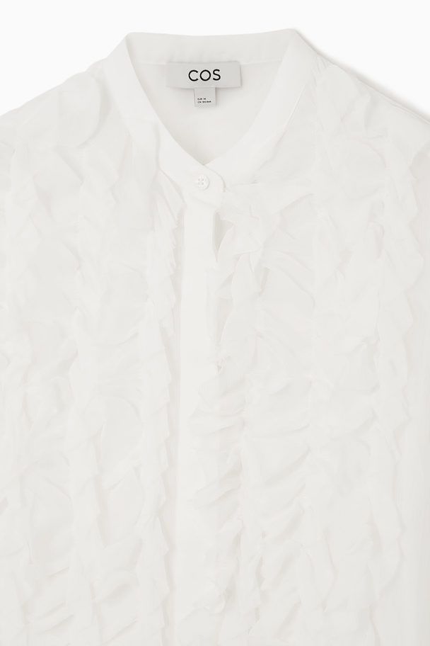 COS Sheer Ruffle-detail Blouse White