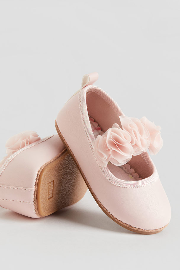 H&M Ballerinas mit Applikationen Hellrosa