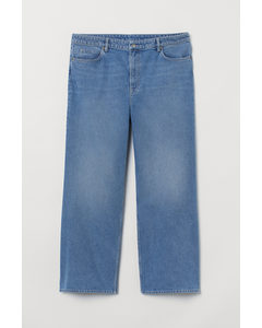 H&m+ Wide High Waist Jeans Denimblauw
