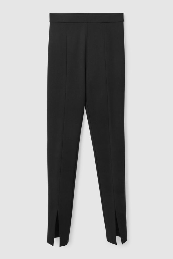 COS Straight-leg Split-cuff Trousers Black