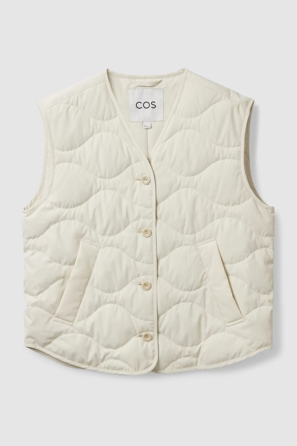 COS Padded Liner Gilet Cream