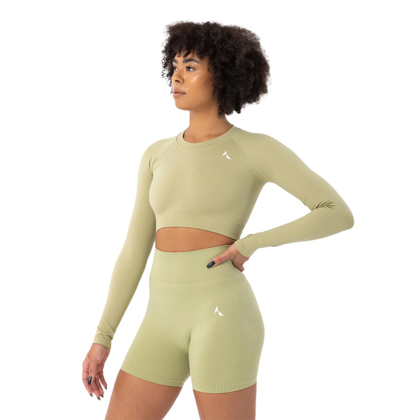 Carpatree Carpatree Womens/ladies Blaze Seamless Long-sleeved Crop Top