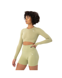 Carpatree Womens/ladies Blaze Seamless Long-sleeved Crop Top