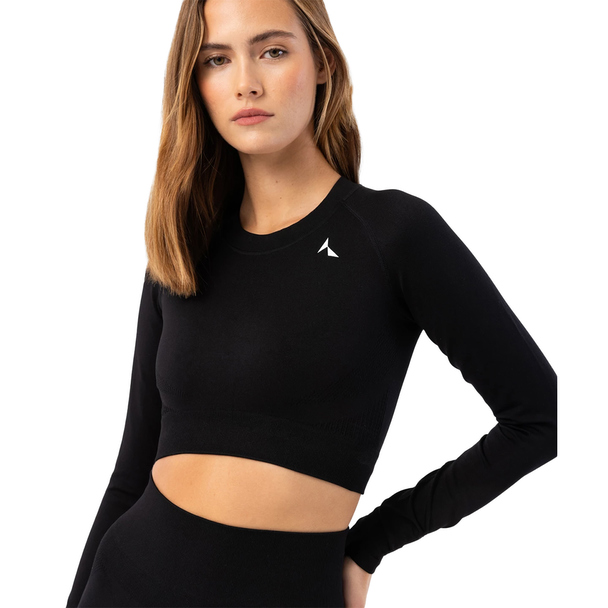 Carpatree Carpatree Womens/ladies Blaze Seamless Long-sleeved Crop Top