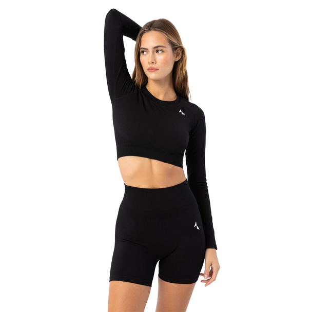 Carpatree Carpatree Womens/ladies Blaze Seamless Long-sleeved Crop Top