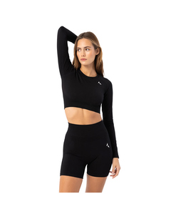 Carpatree Womens/ladies Blaze Seamless Long-sleeved Crop Top