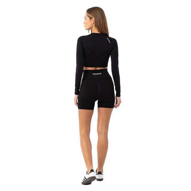 Carpatree Carpatree Womens/ladies Blaze Seamless Long-sleeved Crop Top