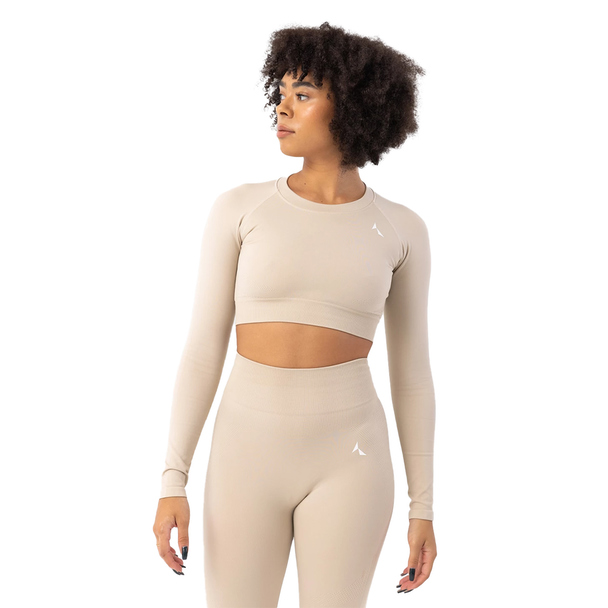 Carpatree Carpatree Womens/ladies Blaze Seamless Long-sleeved Crop Top